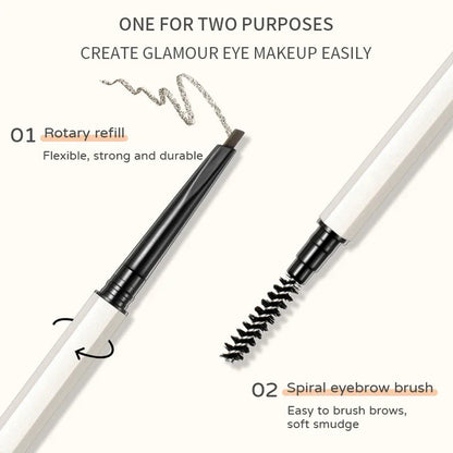 Double-ended ultra-fine non-marking eyebrow pencil